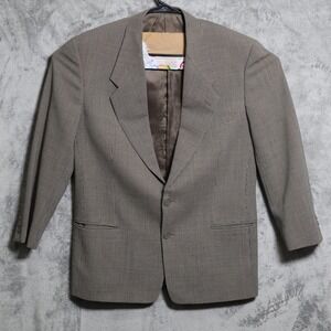 Giorgio Armani Jacket Mens 40 R Beige Le Collezioni Blazer 2-Button Wool Italy
